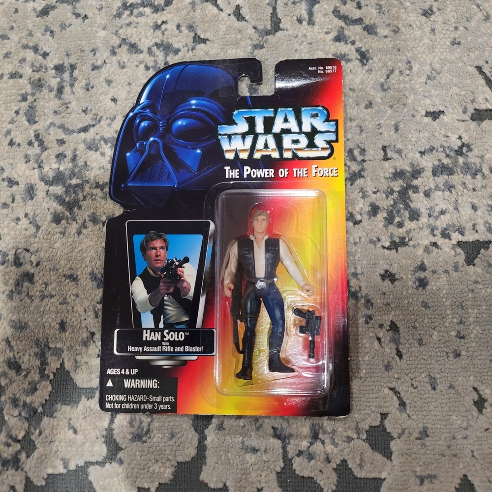 Star Wars Power of the Force Han Solo Action Figure Heavy Assault Rifle Blaster